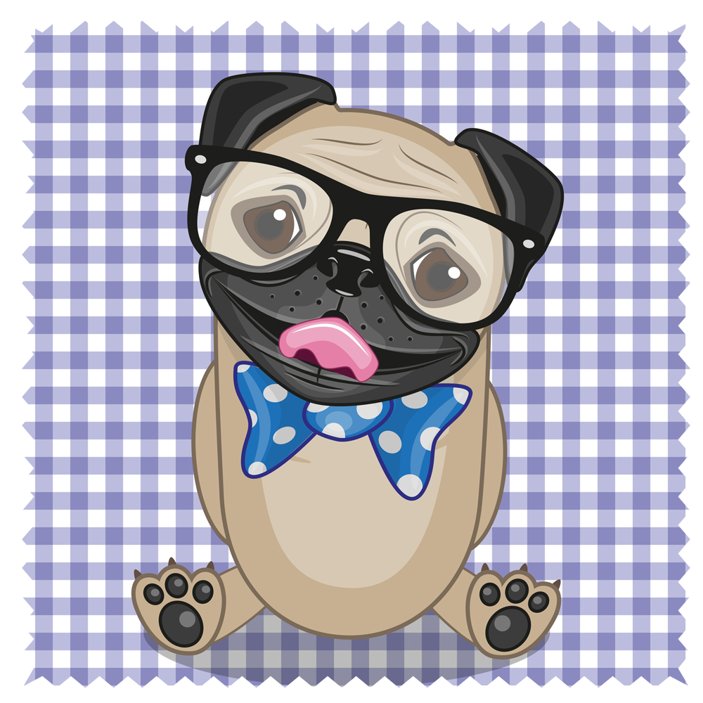 Хипстерский Мопс