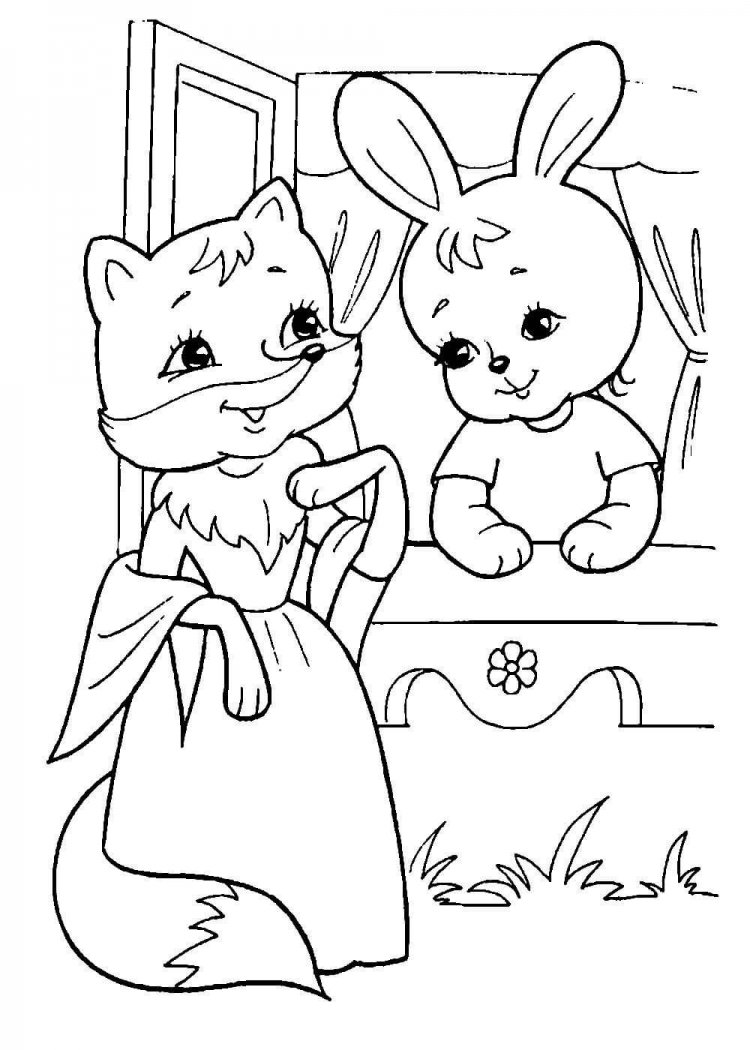 Теремок раскраска для детей