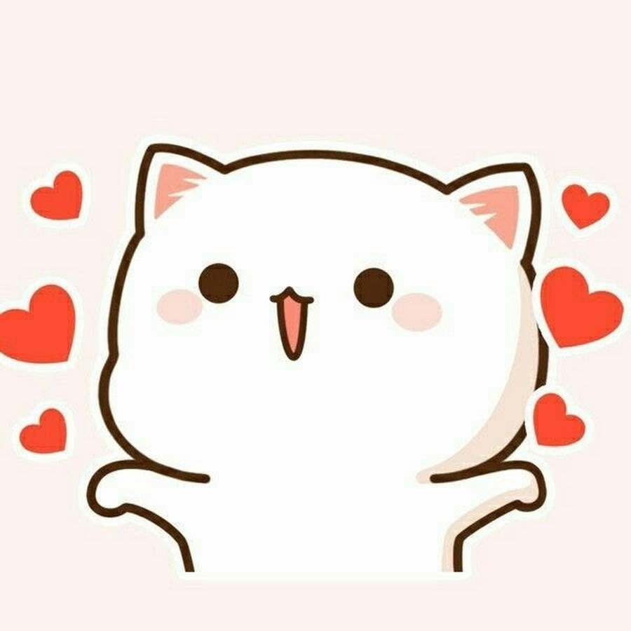 Милый розовый котенок