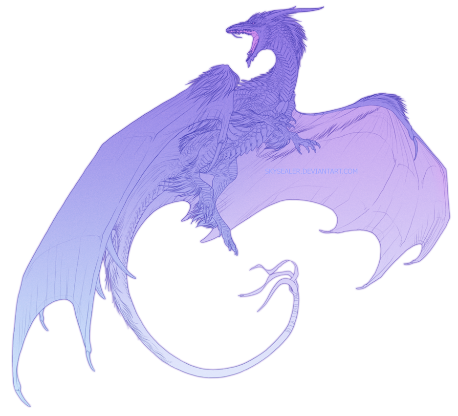 Дракон на прозрачном фоне