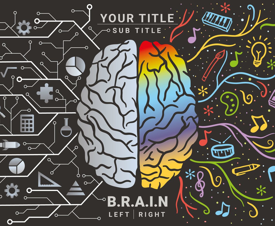 Полушария мозга арт