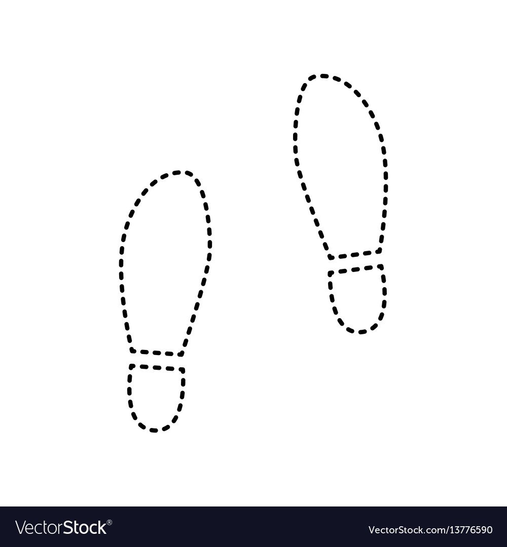 Трафарет следов обуви