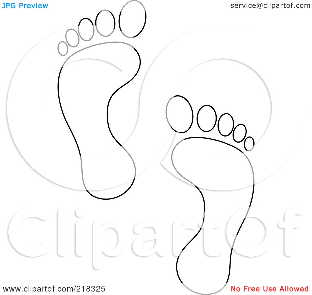 Детская стопа трафарет