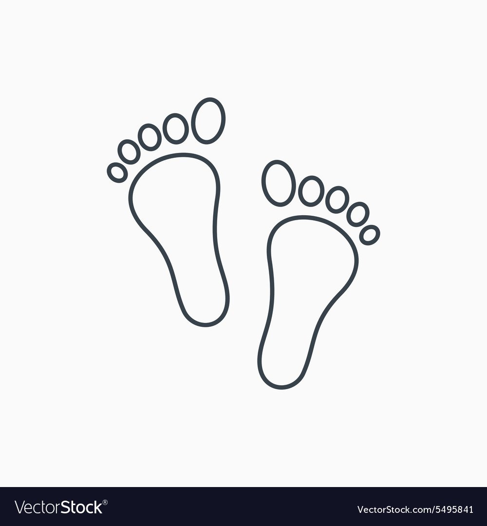 Трафарет ножек ребенка