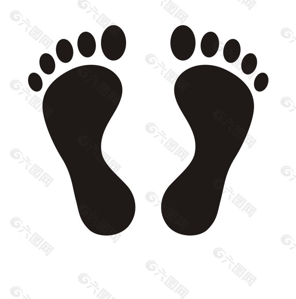 Следы правой и левой ноги