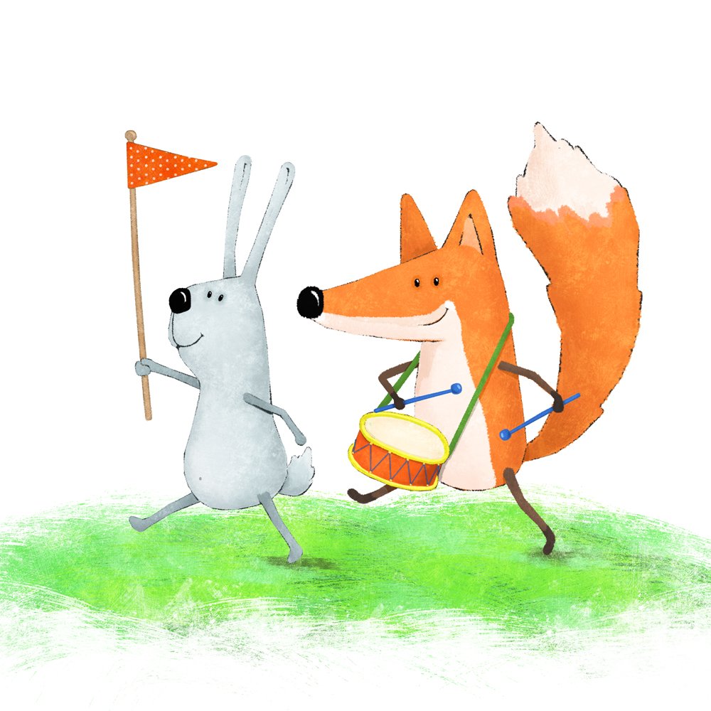 Лисичка и зайчик