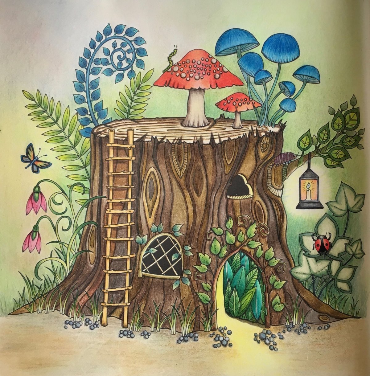 Домик пенек иллюстрация