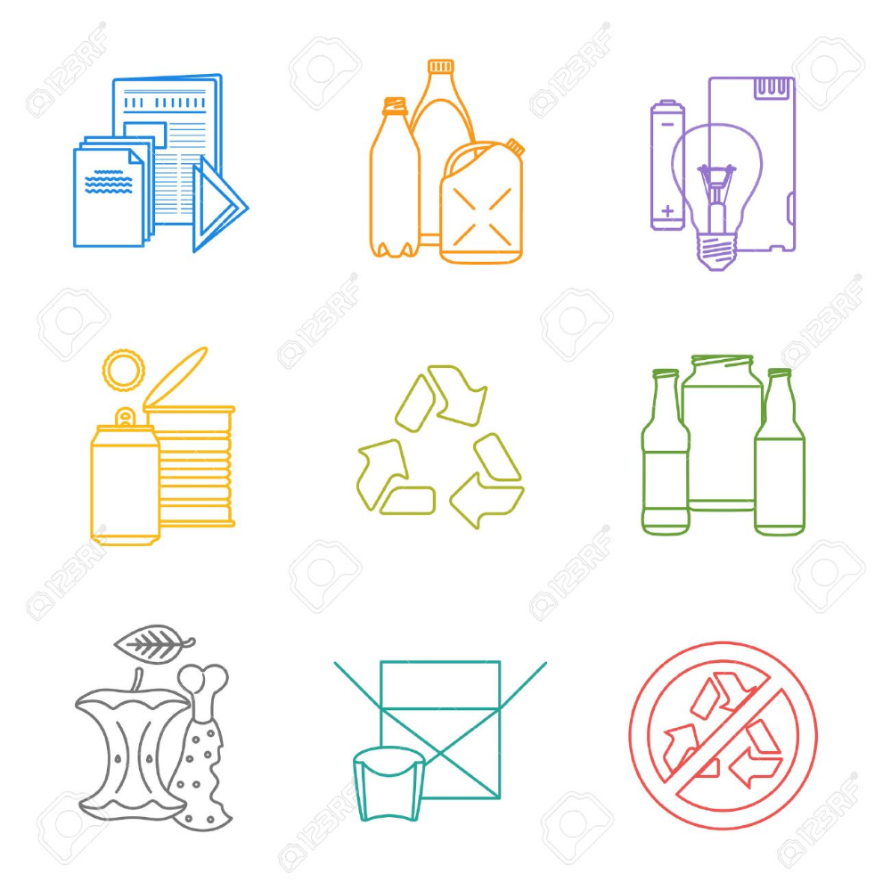 Инфографика по сортировке и переработке мусора