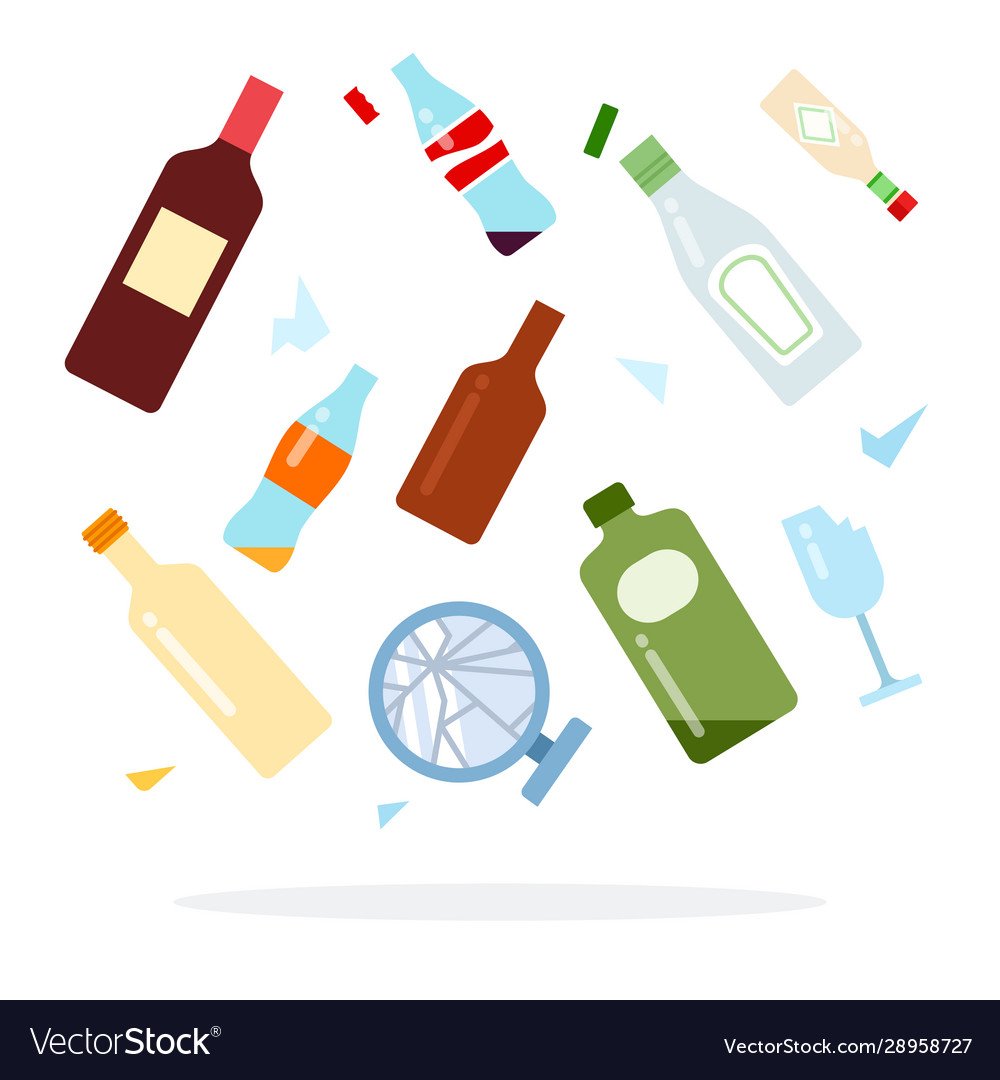 Отходы стекло вектор