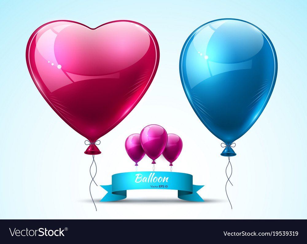 Цветные шары круглой и овальной формы