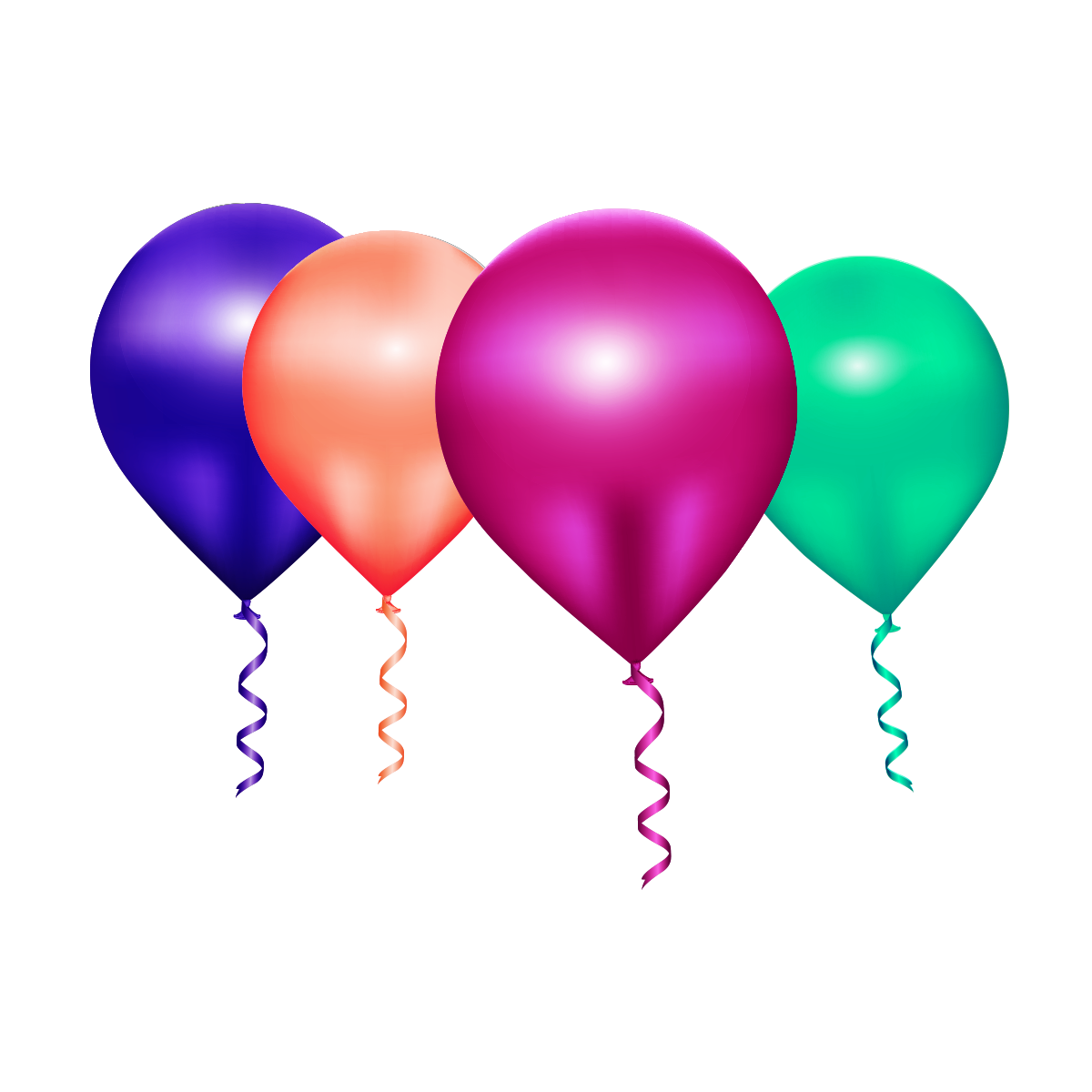 Шарики на белом фоне