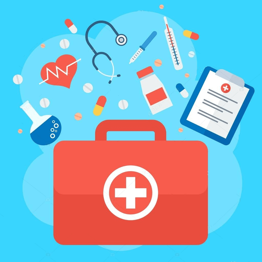 Иллюстрация медицинский чемодан