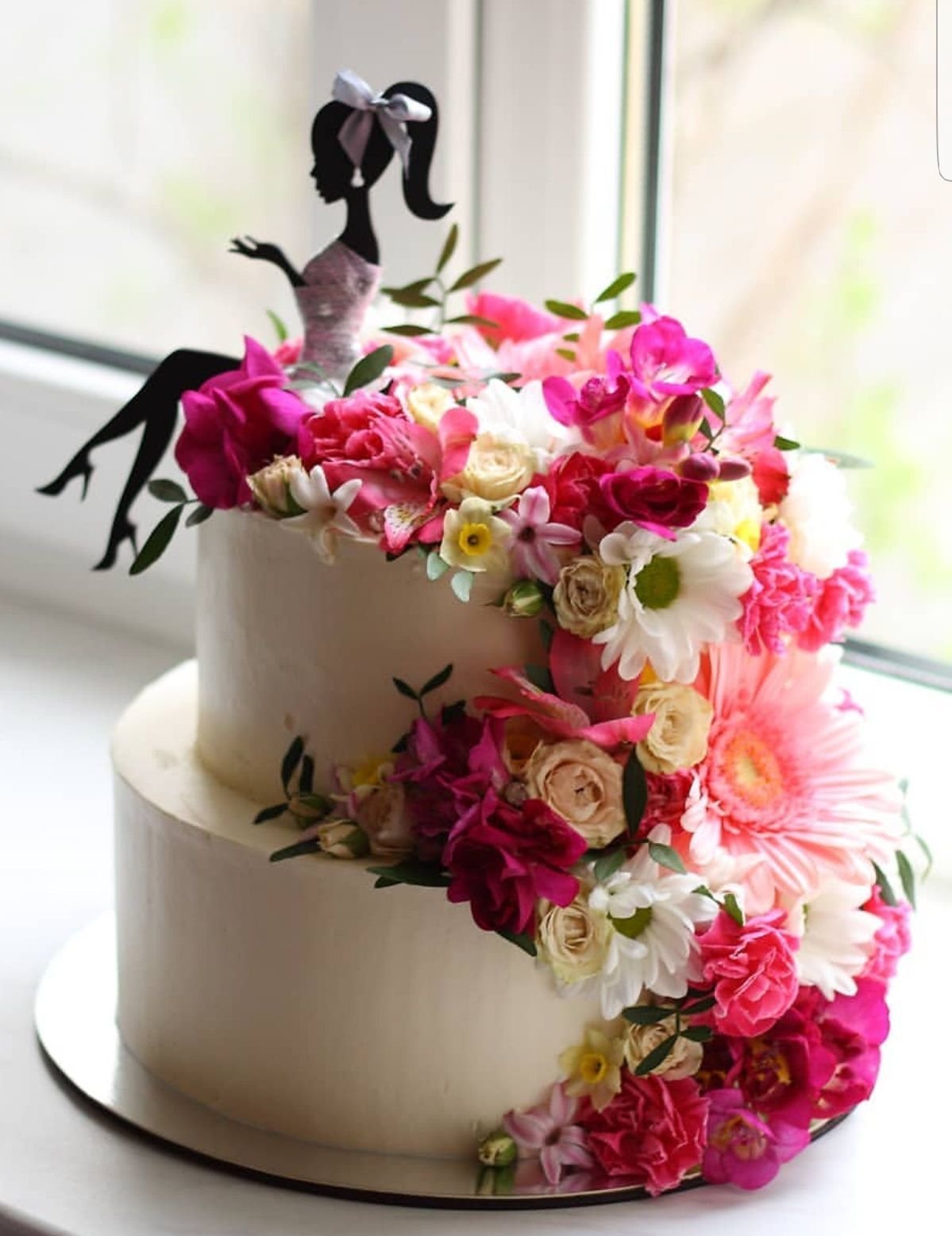 Торт с цветами