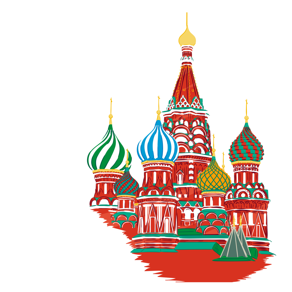 Храм Василия Блаженного вектор