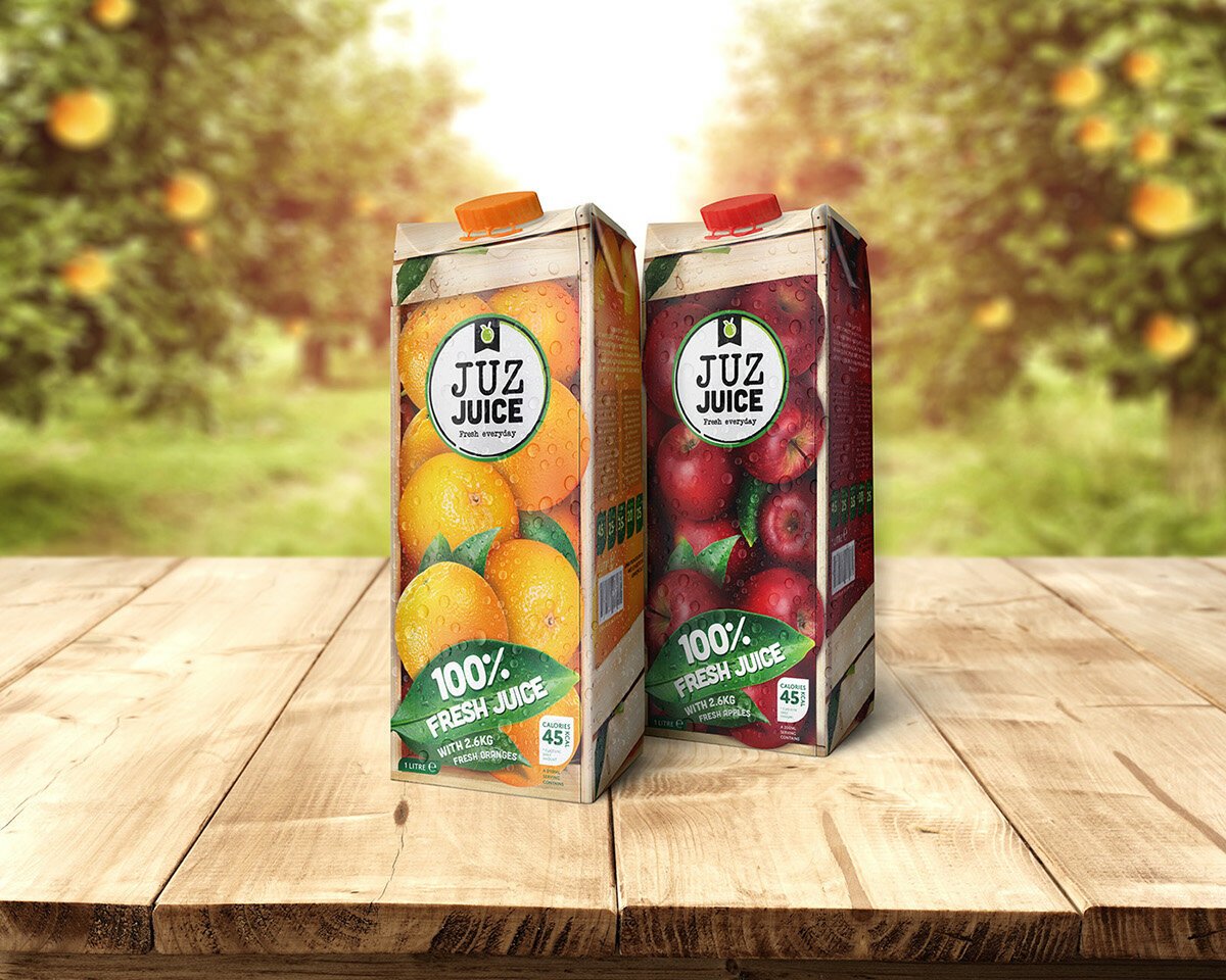 Дизайнерская упаковка сока