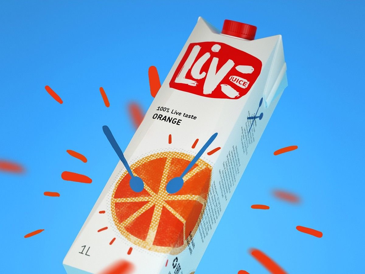 Придумать дизайн упаковки сок