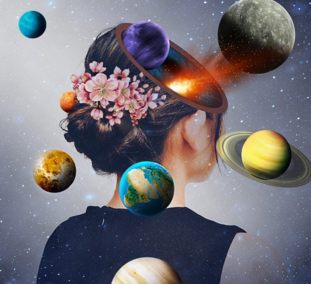 Девушка с космосом в голове