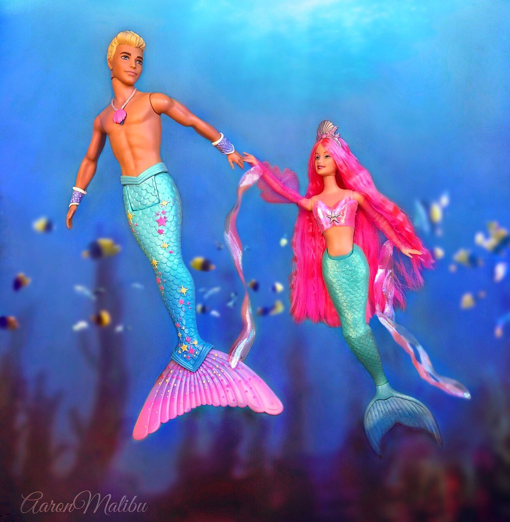 Кукла Barbie Дримтопия Кен Русалка Тритон, fxt23