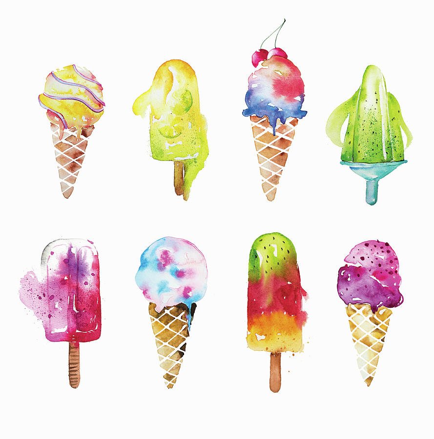 Картинки нарисованные мороженое