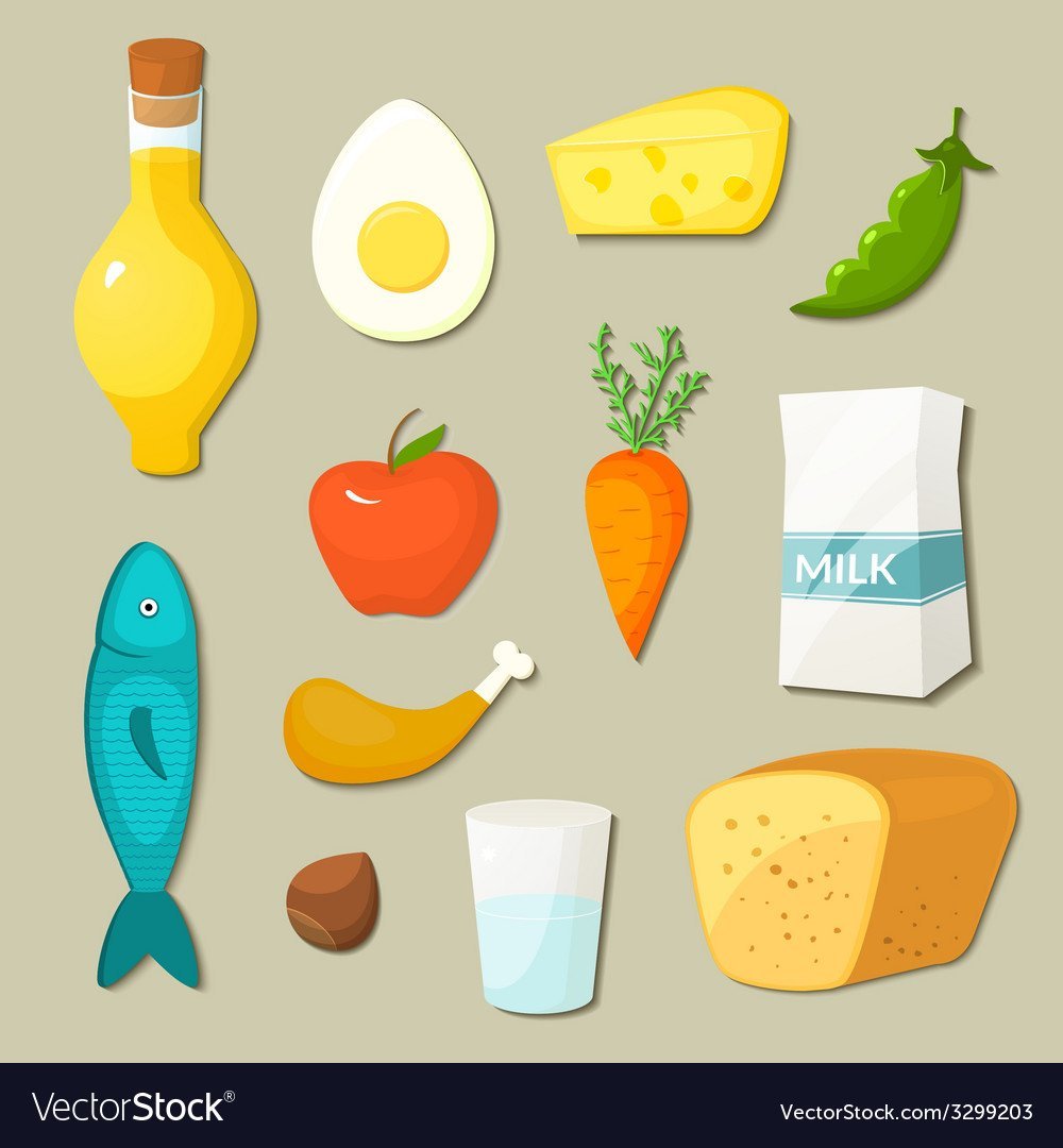 Полезные продукты мультяшные