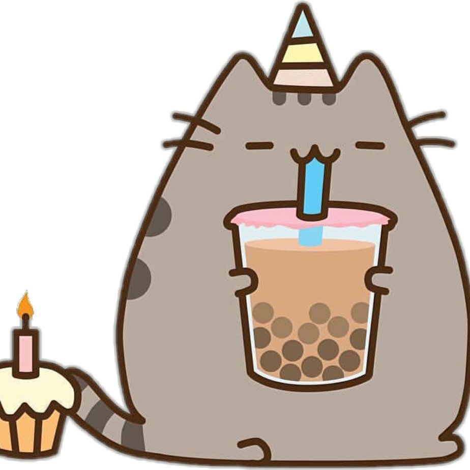 Pusheen Cat with Cake