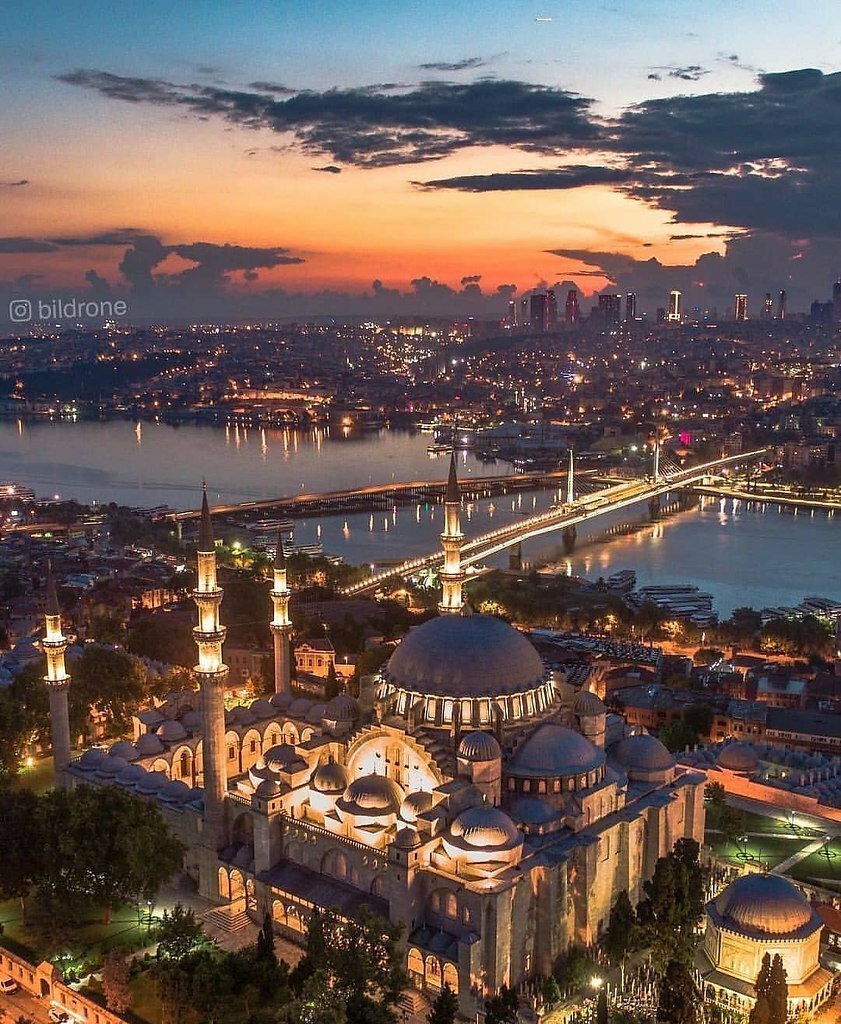 Ночной туркия Стамбул Турция