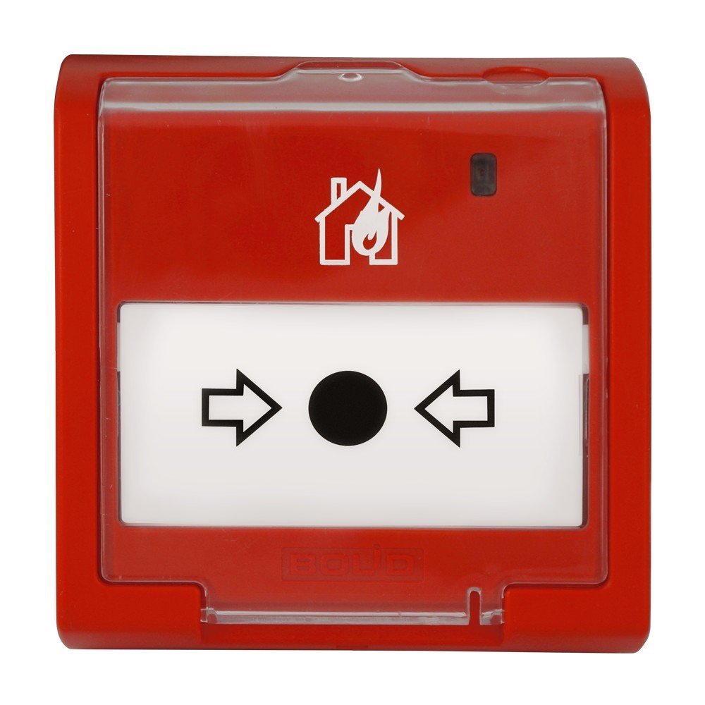 При пожаре нажать кнопку