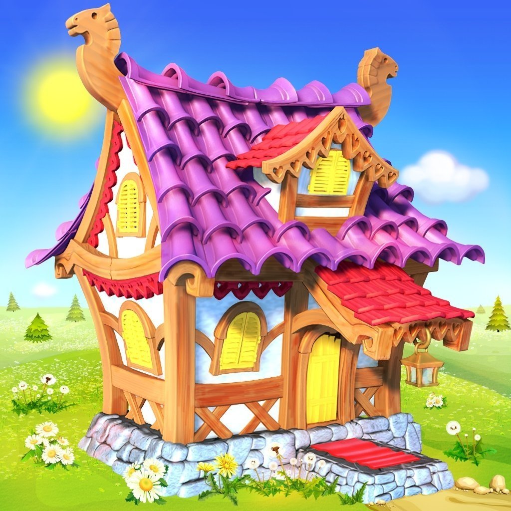 Сказочный домик в лесу