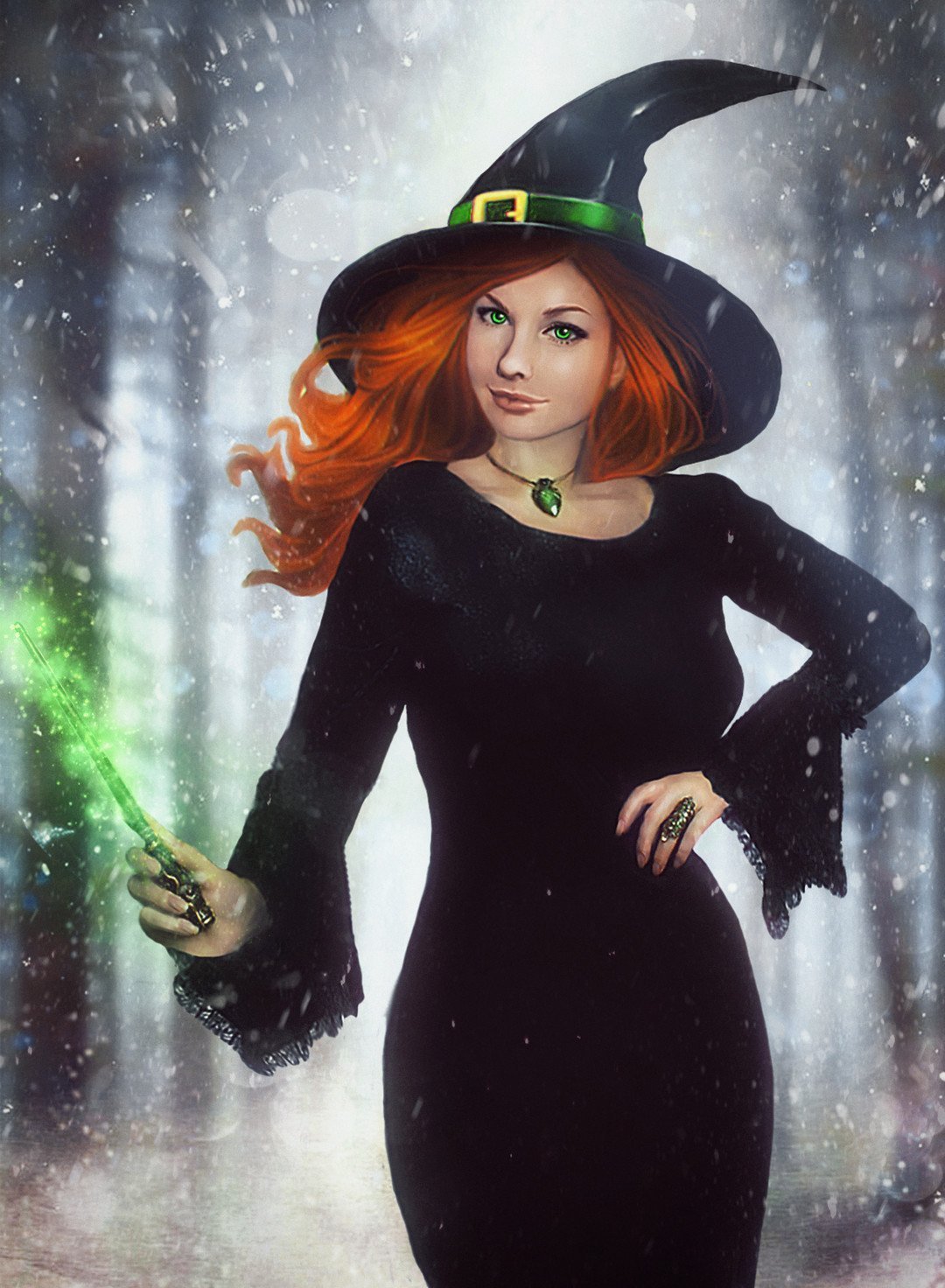 Ведьма с рыжими волосами