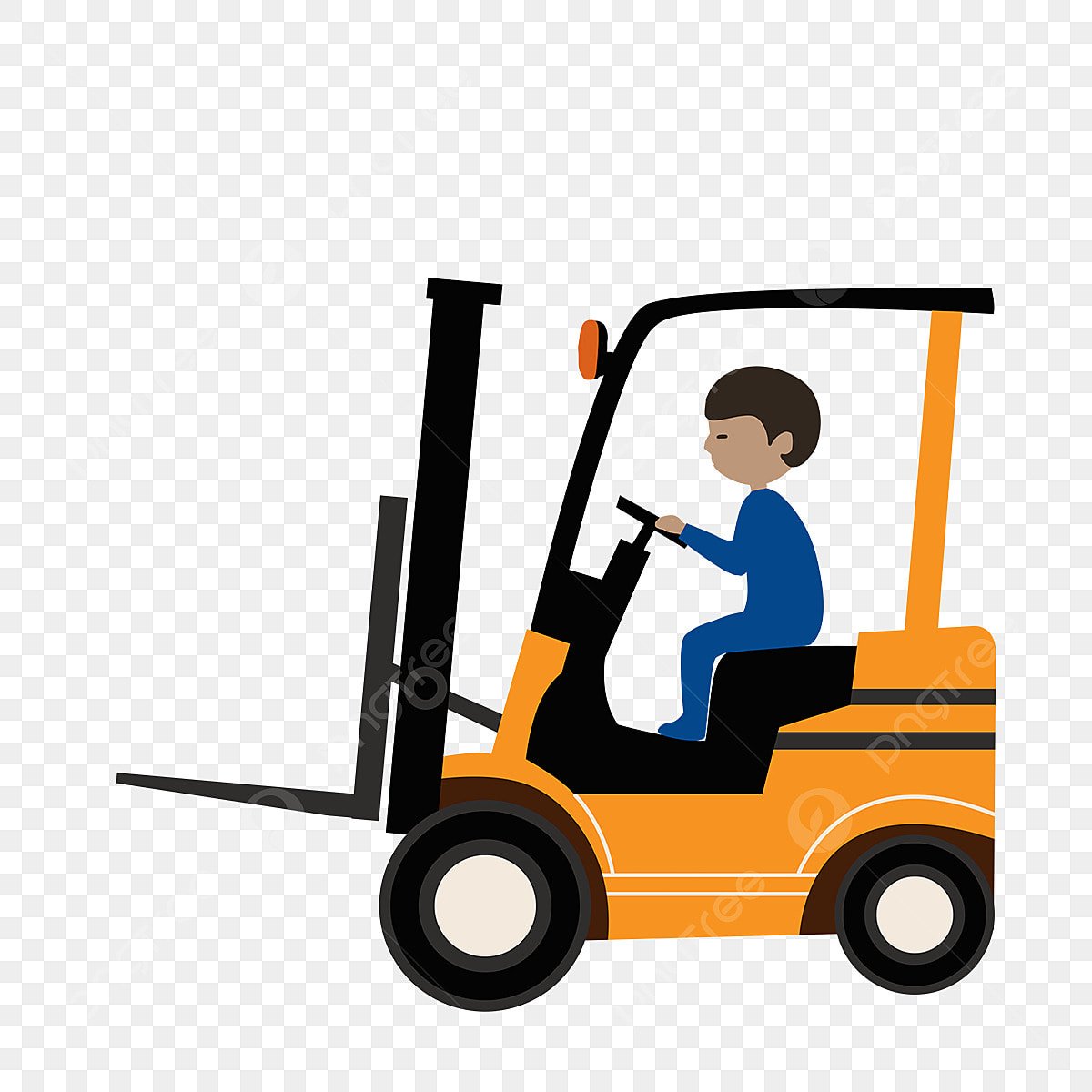 Вилочный погрузчик клипарт