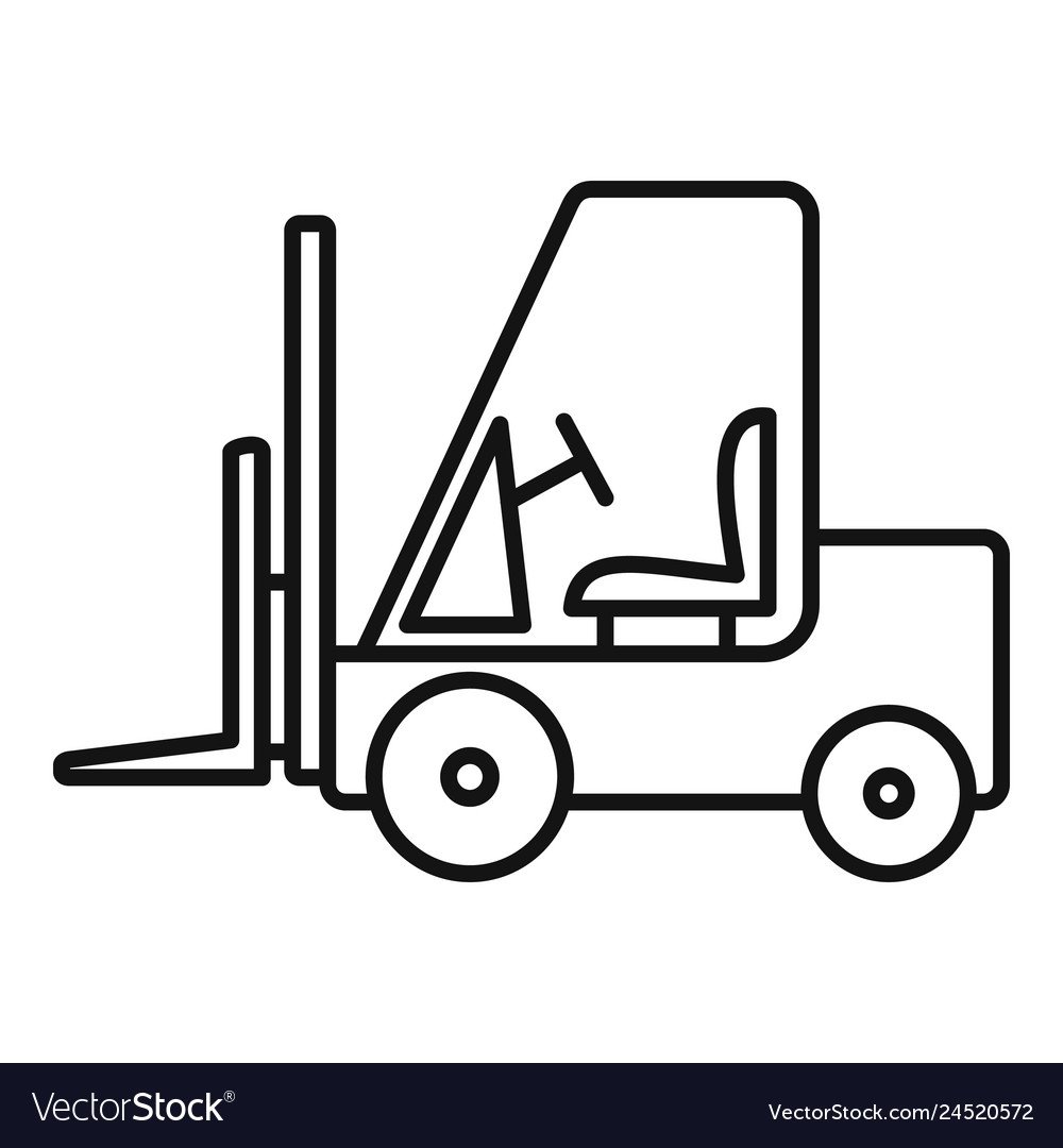 Фронтальный погрузчик вектор