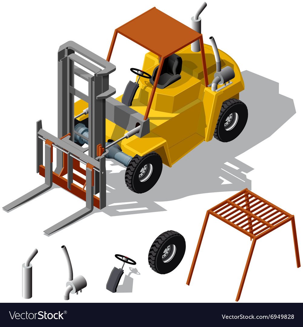 Погрузчик векторный 3 д
