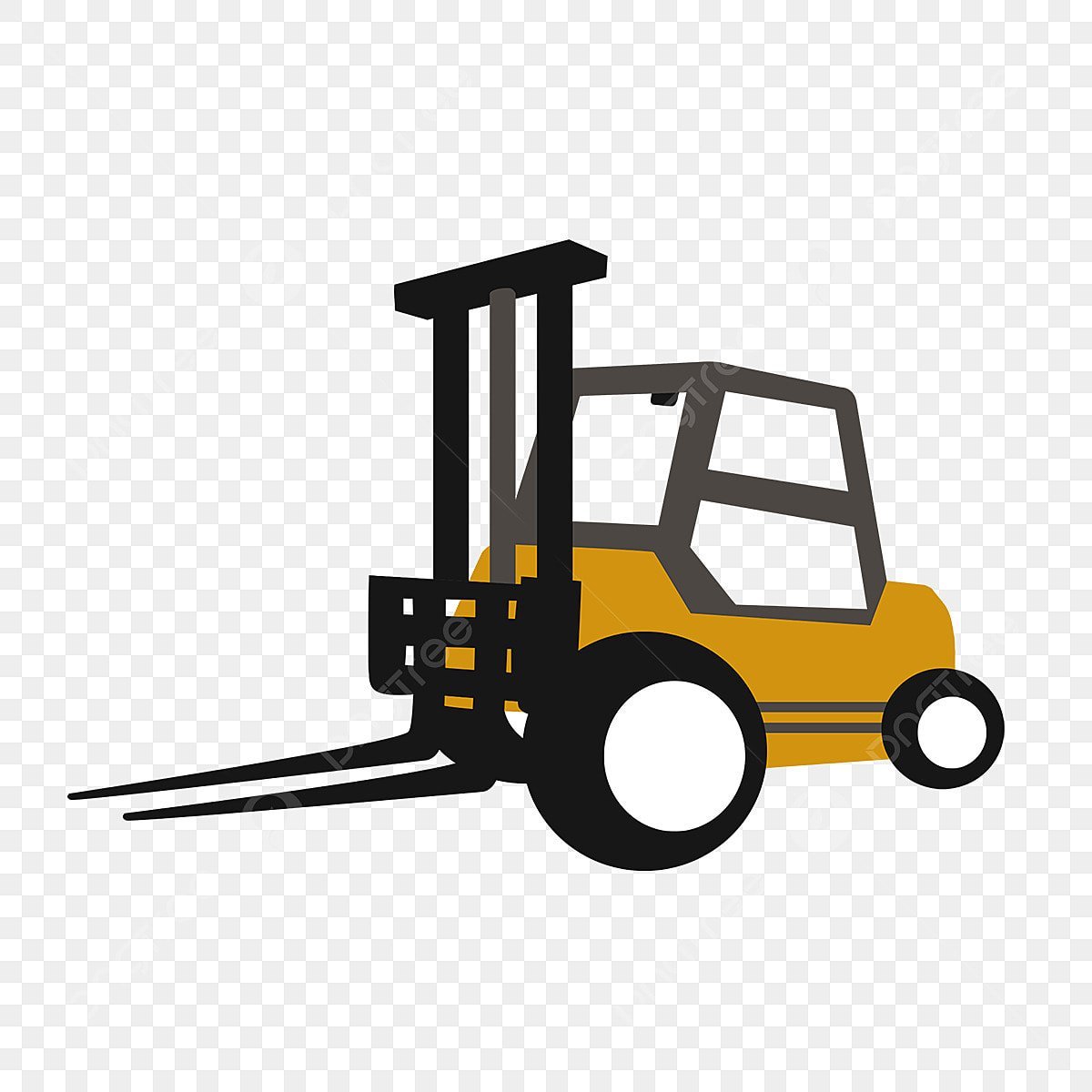 Фронтальный погрузчик вектор