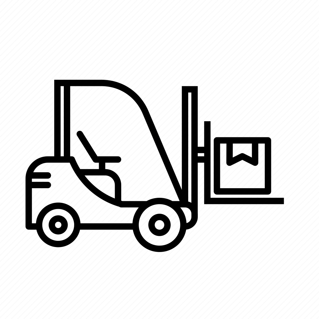 Вилочный погрузчик вектор