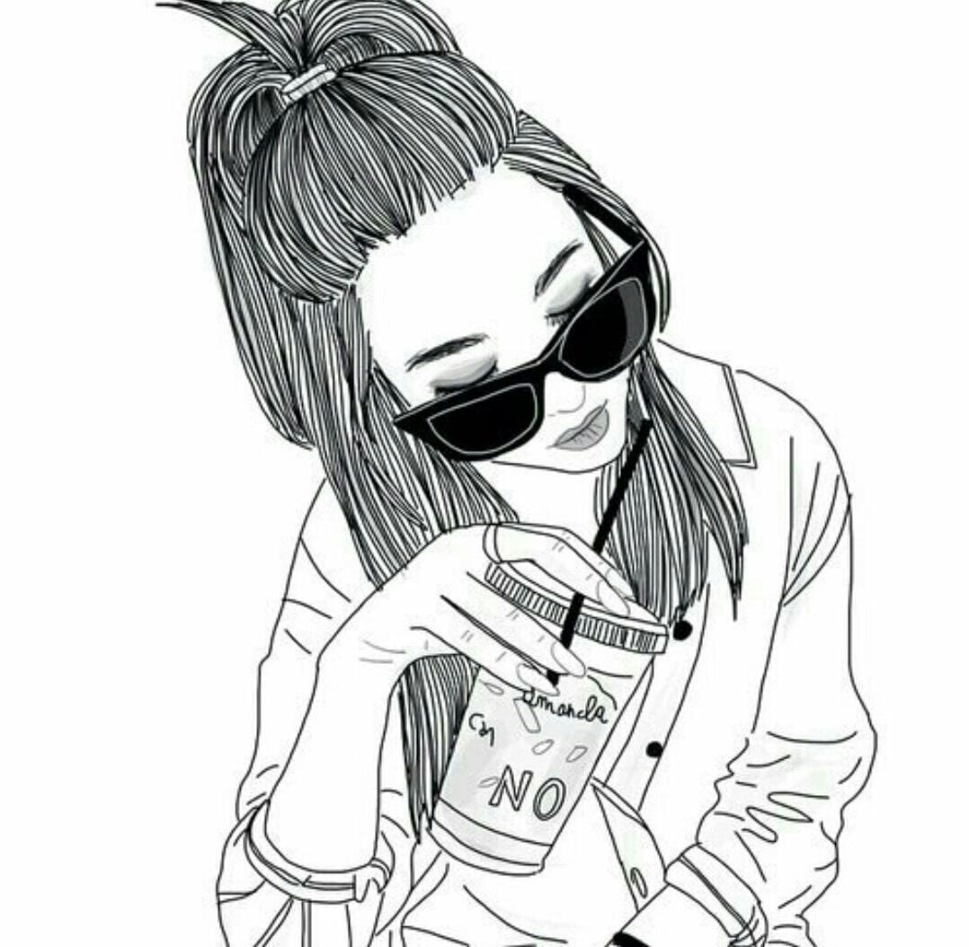 Чёрно-белые рисунки для срисовки красивые