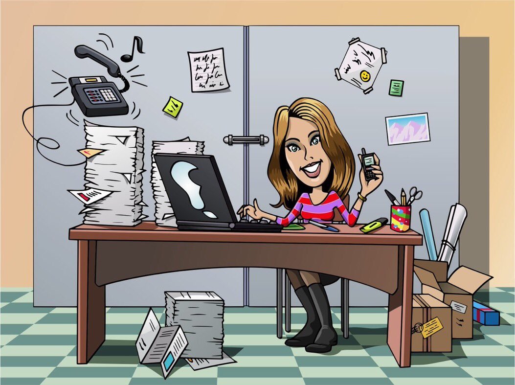 Офис карикатура