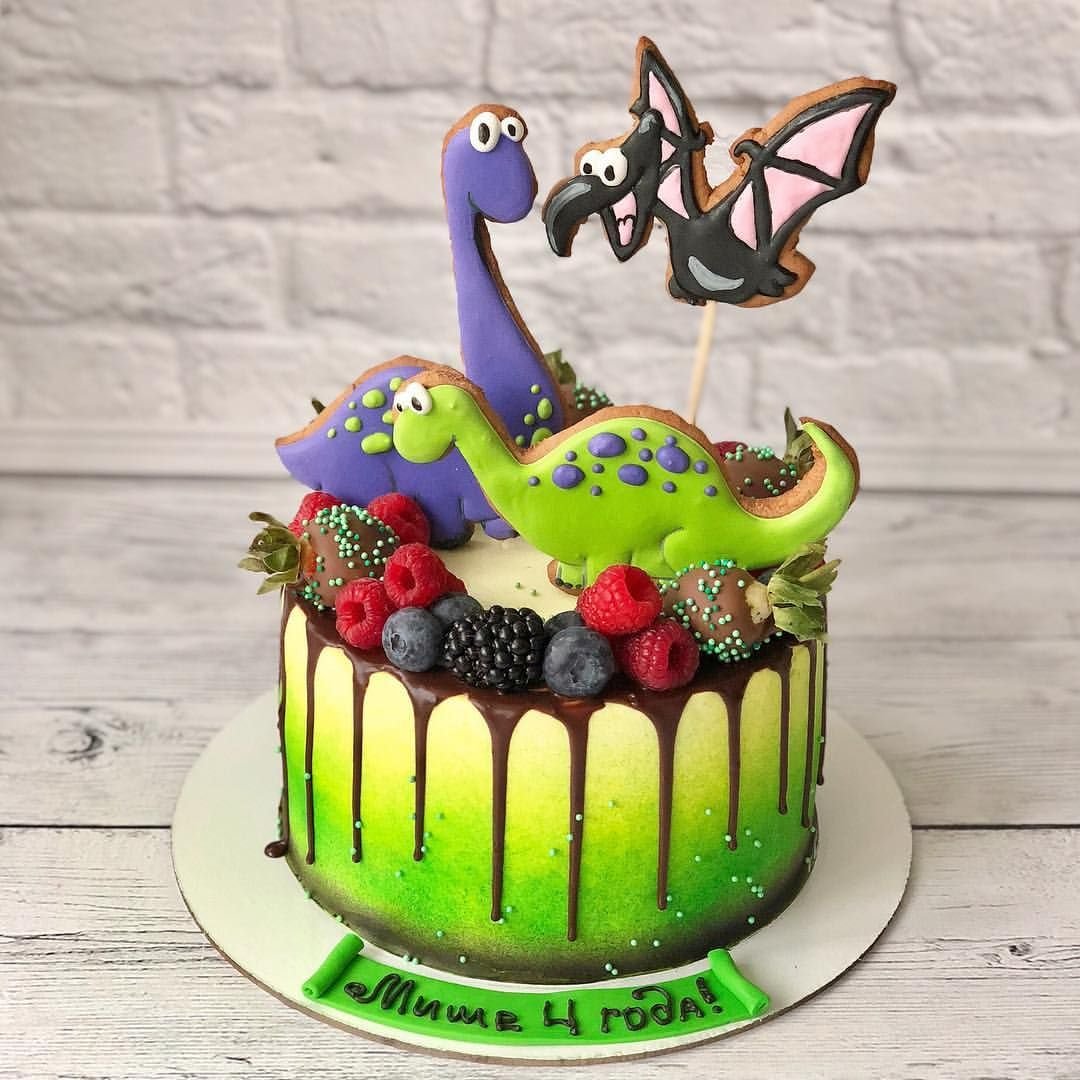 Пряник Динозаврик на торт