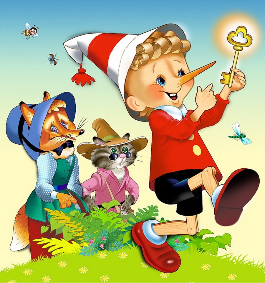 Персонажи Буратино золотой ключик