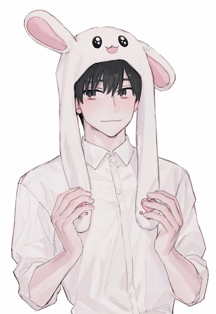 Парень с кроличьими ушами