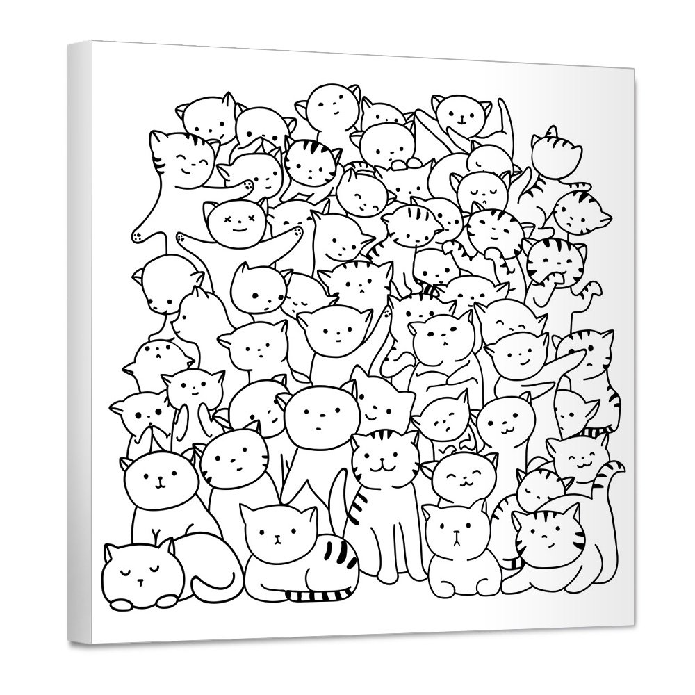 Раскраска. Котики