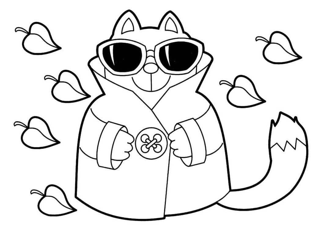 Раскраска кот шпион