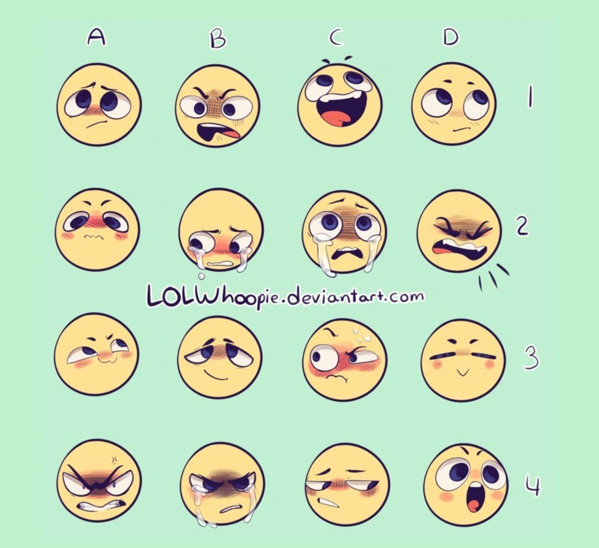 Лист с эмоциями для рисования