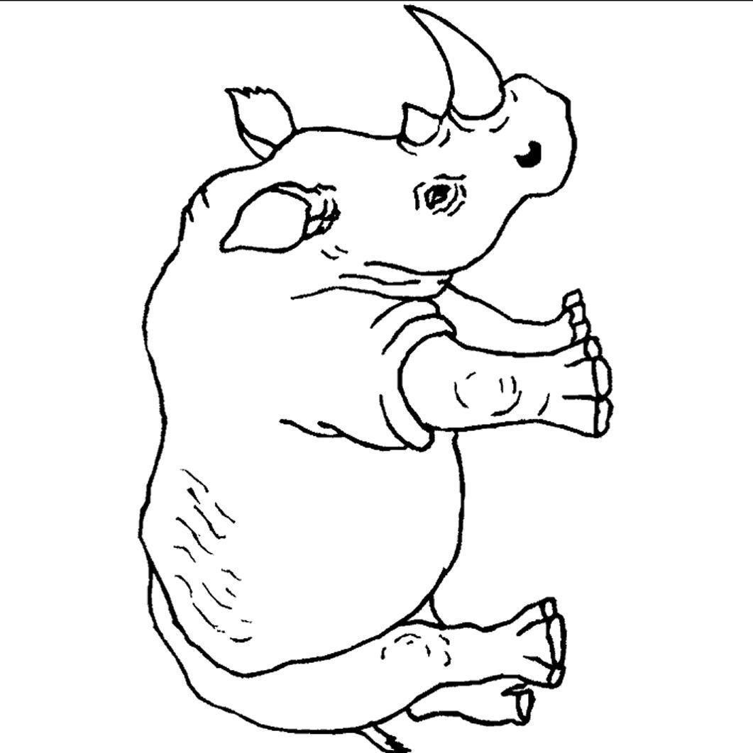 Бегемот раскраска для детей