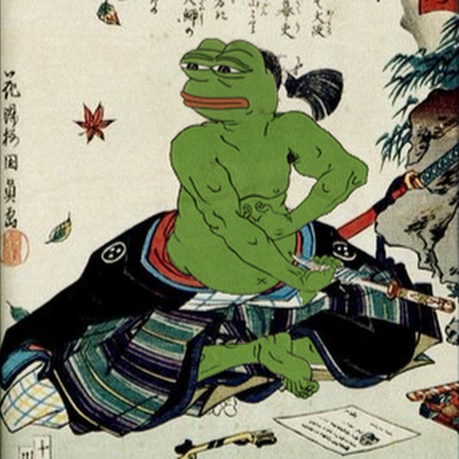 Лягушка Пепе Самурай