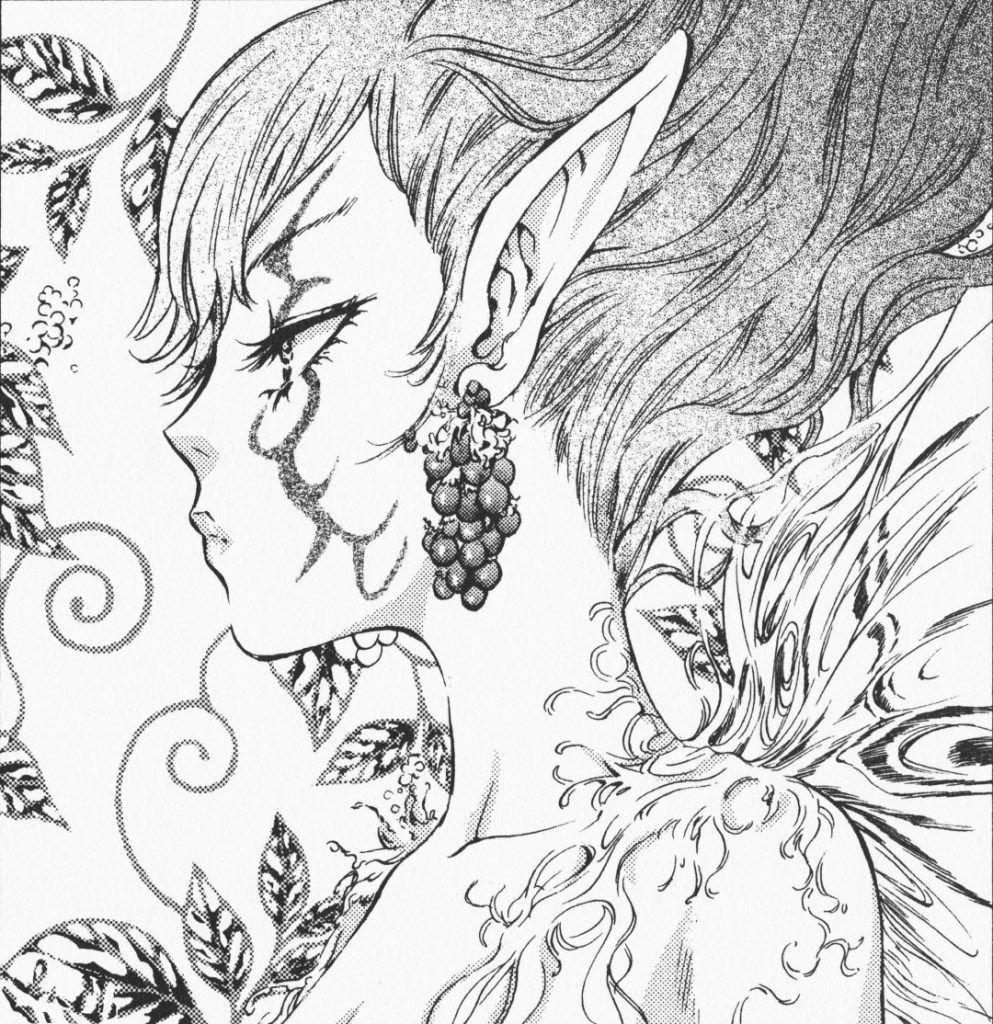 Набросок аниме в цвете