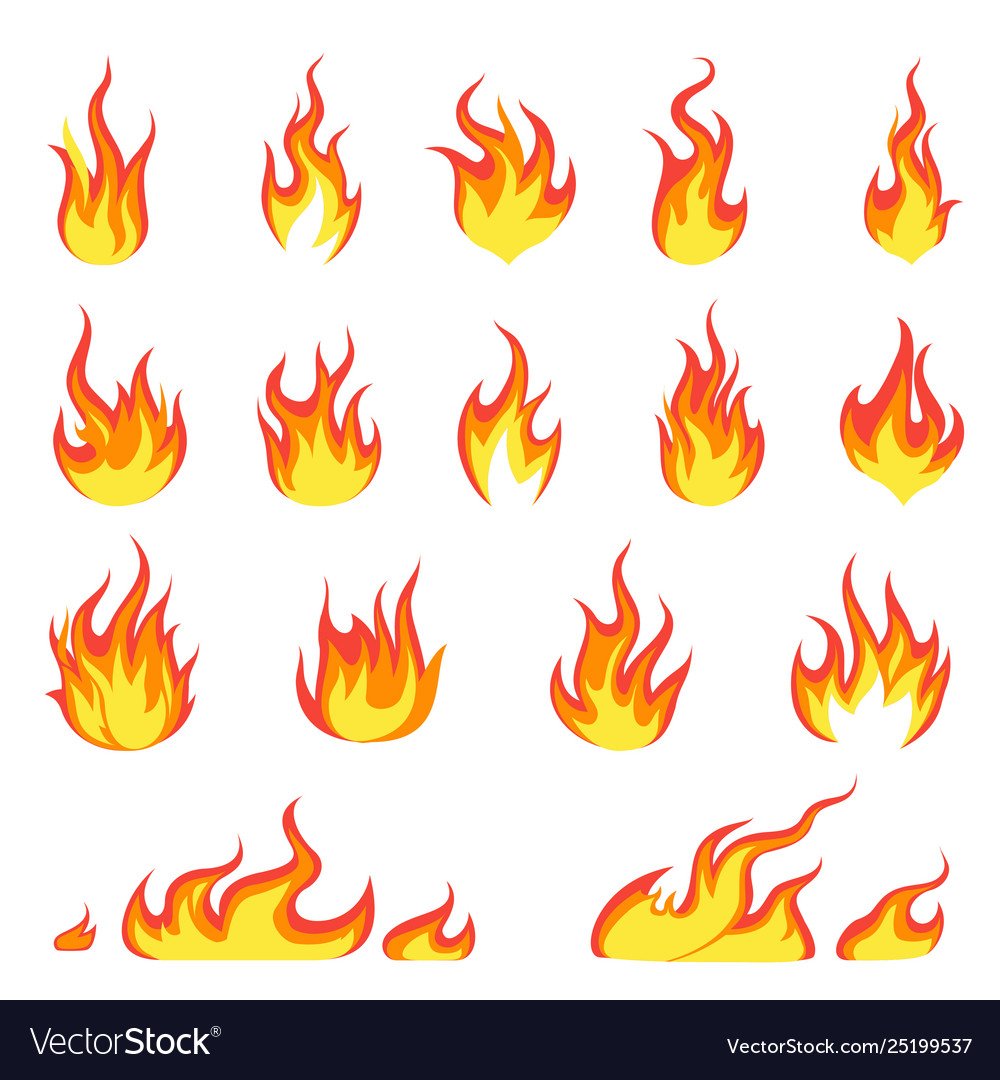 Языки пламени на вафельной бумаге