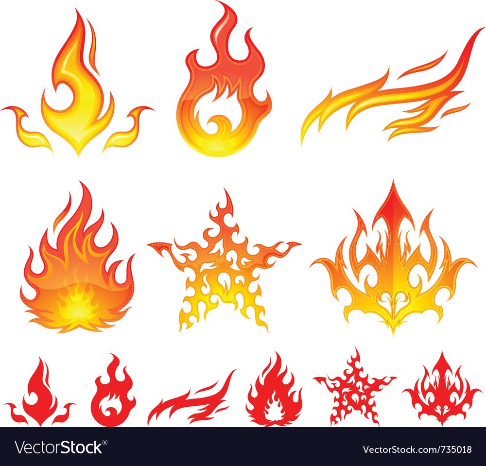 Стилизованное изображение огня