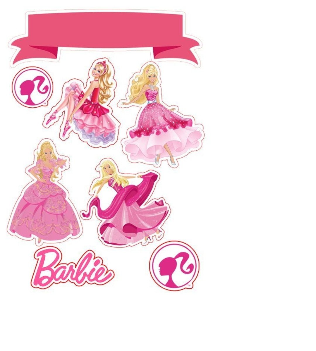 Торт Барби круглый