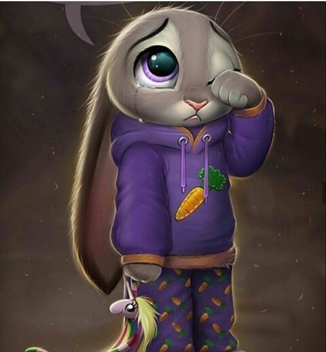 Кролик плачет