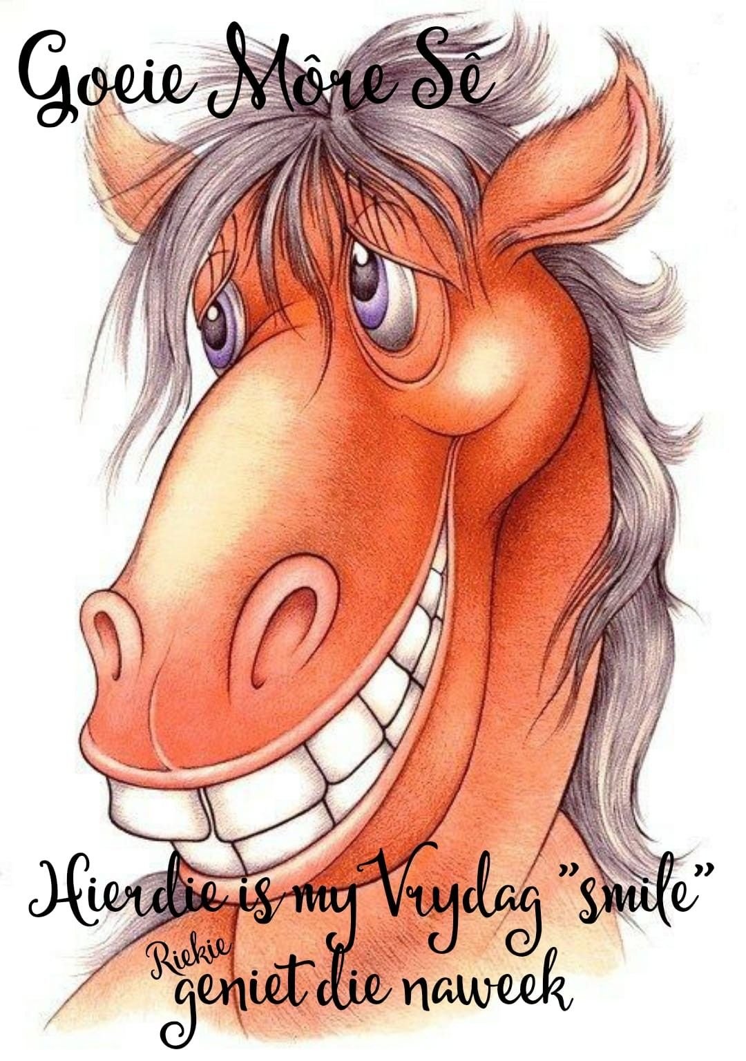 Забавная лошадь рисунок